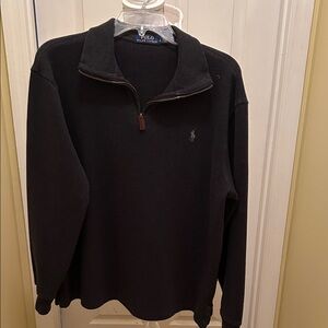 Polo by Ralph Lauren Men's Dark gray charcoal. Size large Zip-Up Sweater